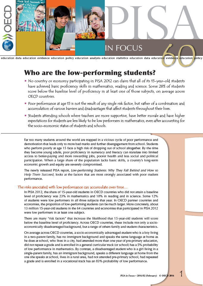 Who Are The Low performing Students 